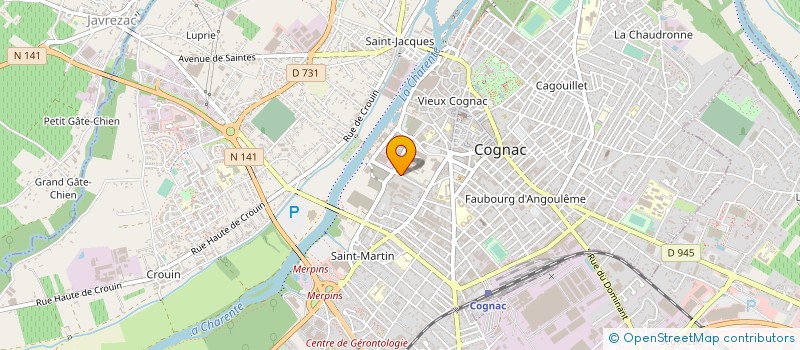 localisation de l'entreprise MONSIEUR JULIEN BERTON à COGNAC