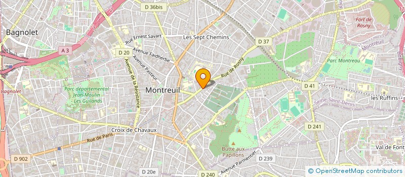 localisation de l'entreprise MONSIEUR JULIEN BERUJEAU à MONTREUIL
