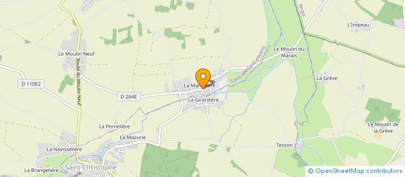 localisation de l'entreprise MONSIEUR JULIEN BODEVIN  SAINT-MEDARD-D'AUNIS