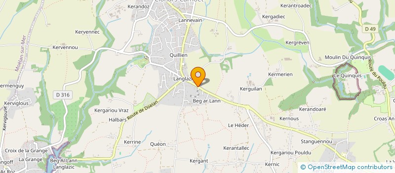 localisation de l'entreprise MONSIEUR JULIEN BOMIN  CLOHARS-CARNOET