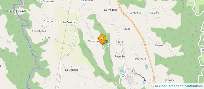 localisation de l'entreprise MONSIEUR JULIEN BONHOURE à QUEZAC