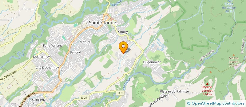 localisation de l'entreprise MONSIEUR JULIEN BONIFACCINO à SAINT-CLAUDE