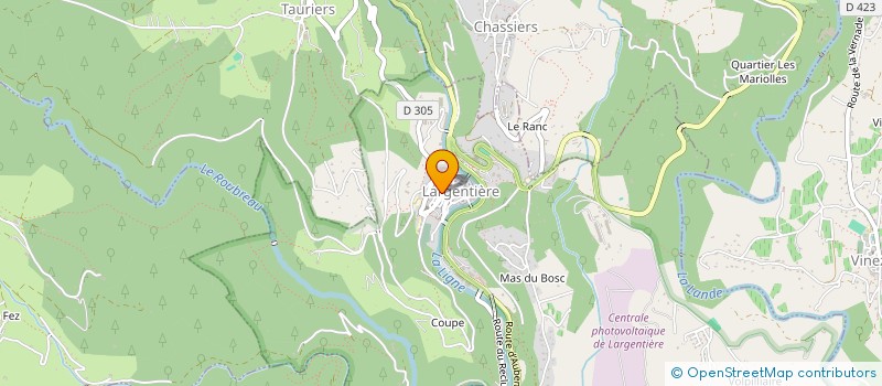 localisation de l'entreprise MONSIEUR JULIEN BONTOUX à LARGENTIERE