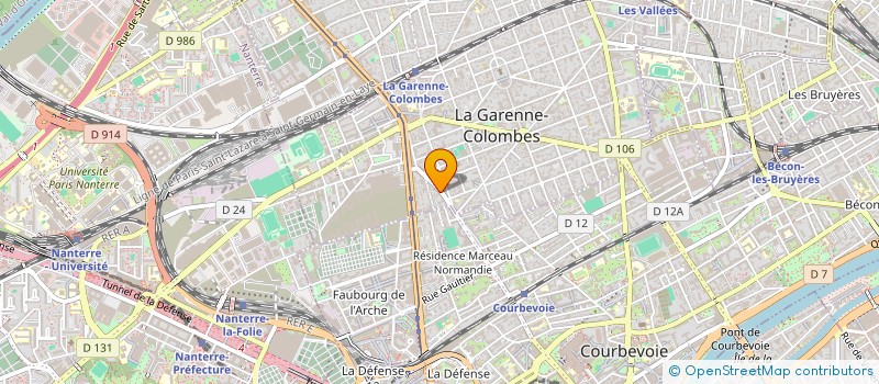 localisation de l'entreprise MONSIEUR JULIEN BORDERES  LA GARENNE-COLOMBES