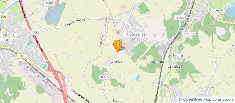 localisation de l'entreprise MONSIEUR JULIEN BORIE  VERGONGHEON