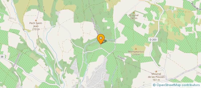 localisation de l'entreprise MONSIEUR JULIEN BOUDOURESQUES  VENTENAC-CABARDES