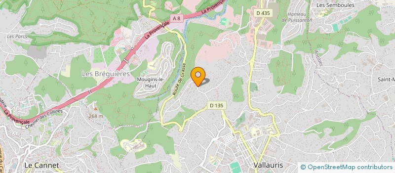 localisation de l'entreprise MONSIEUR JULIEN BOUQUET  VALLAURIS