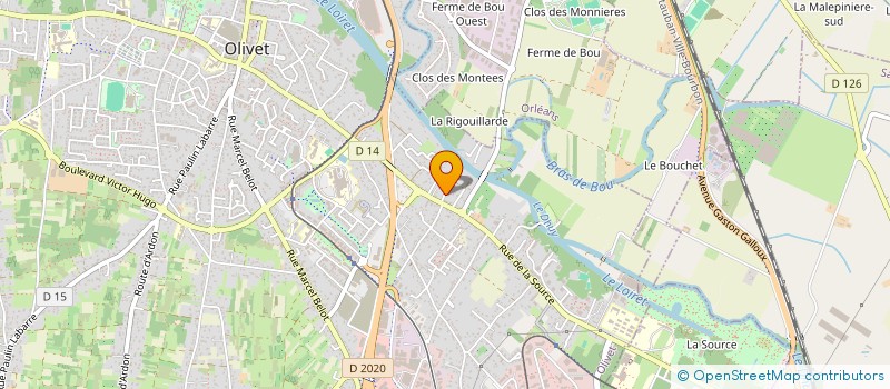 localisation de l'entreprise MONSIEUR JULIEN BOURDEAUX à OLIVET