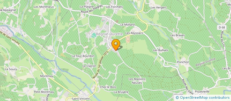 localisation de l'entreprise MONSIEUR JULIEN BOUSQUIE  REGNIE-DURETTE