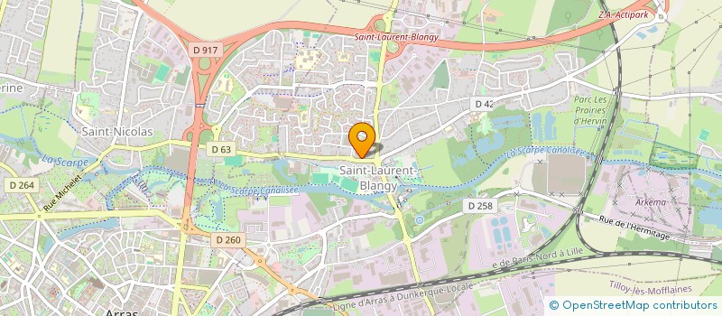 localisation de l'entreprise MONSIEUR JULIEN BOUTILLIER  SAINT-LAURENT-BLANGY