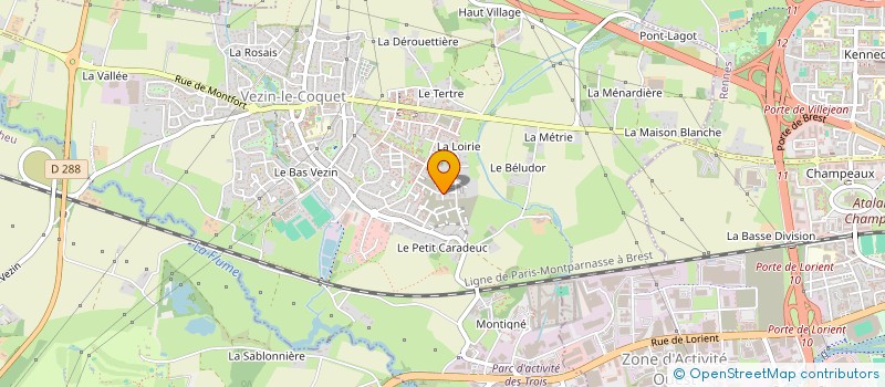 localisation de l'entreprise MONSIEUR JULIEN BOUVET  VEZIN-LE-COQUET