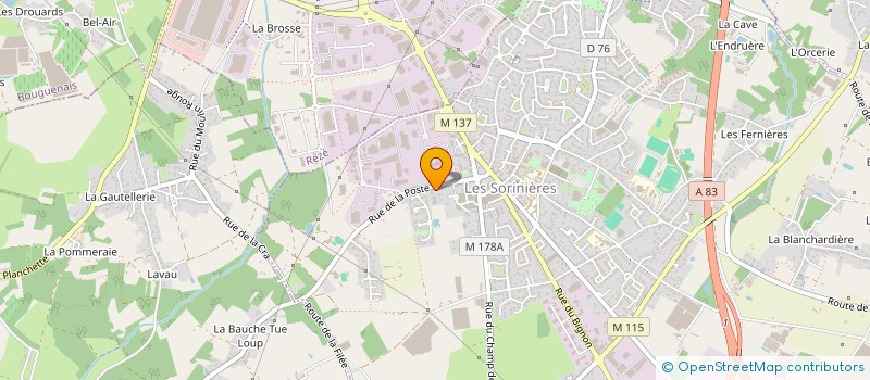 localisation de l'entreprise MONSIEUR JULIEN BOZARD à LES SORINIERES