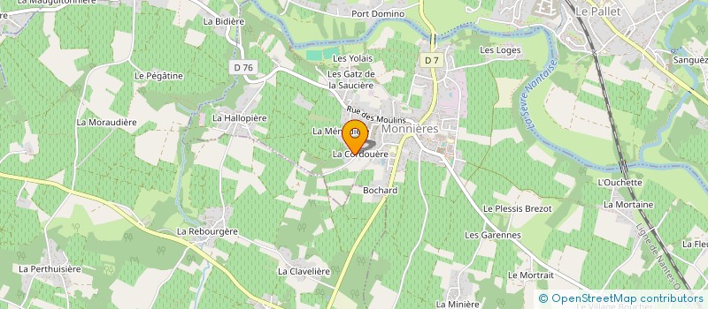 localisation de l'entreprise MONSIEUR JULIEN BRAUD  MONNIERES