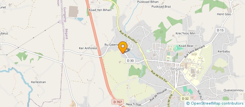 localisation de l'entreprise MONSIEUR JULIEN BRIAND  BEGARD