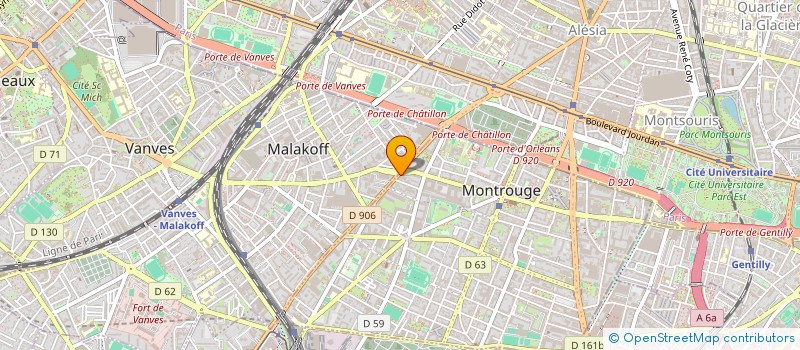 localisation de l'entreprise MONSIEUR JULIEN BRISSARD  MONTROUGE