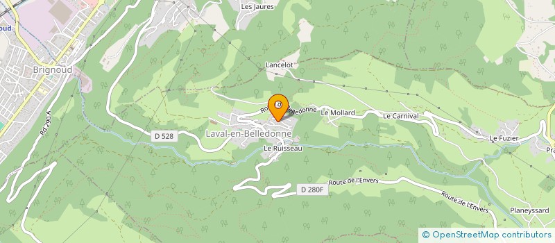 localisation de l'entreprise MONSIEUR JULIEN BROCHE  LAVAL-EN-BELLEDONNE