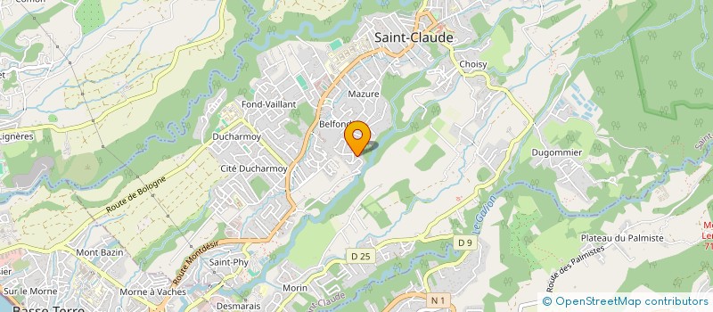 localisation de l'entreprise MONSIEUR JULIEN BROSSEL à SAINT-CLAUDE