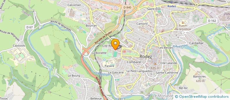 localisation de l'entreprise MONSIEUR JULIEN BRUNET  RODEZ