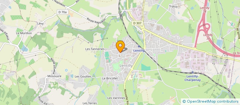 localisation de l'entreprise MONSIEUR JULIEN BRUNOT  LENTILLY