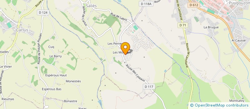 localisation de l'entreprise MONSIEUR JULIEN BRUSSON  SALIES