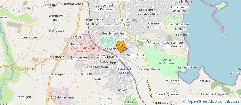 localisation de l'entreprise MONSIEUR JULIEN CABANE  MORLAIX