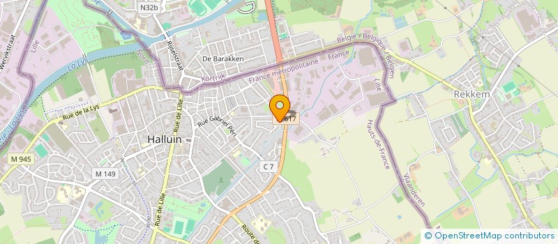 localisation de l'entreprise MONSIEUR JULIEN CALLENS  HALLUIN