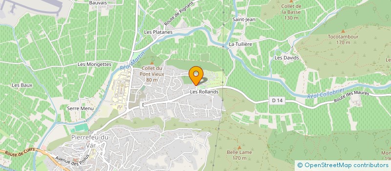 localisation de l'entreprise MONSIEUR JULIEN CANU  PIERREFEU-DU-VAR