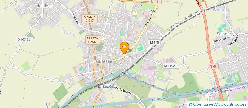 localisation de l'entreprise MONSIEUR JULIEN CARON  LA BASSEE