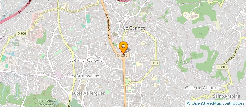 localisation de l'entreprise MONSIEUR JULIEN CASAGRANDE à LE CANNET