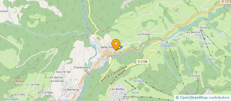 localisation de l'entreprise MONSIEUR JULIEN CERTIN  FLUMET