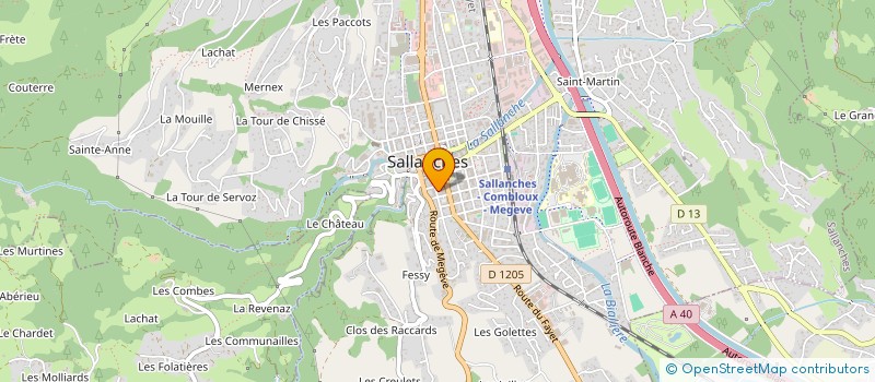 localisation de l'entreprise MONSIEUR JULIEN CHABBERT  SALLANCHES