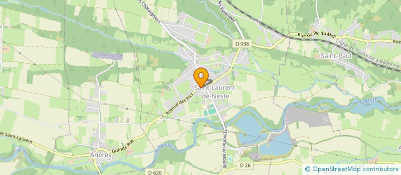 localisation de l'entreprise MONSIEUR JULIEN CHAPRONT  SAINT-LAURENT-DE-NESTE