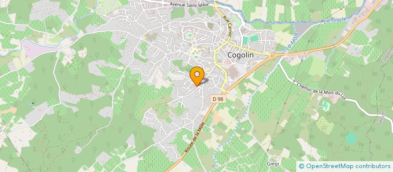 localisation de l'entreprise MONSIEUR JULIEN CHARTIER à COGOLIN