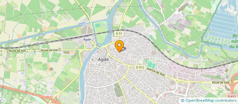 localisation de l'entreprise MONSIEUR JULIEN CHAUSSERIE  AGDE