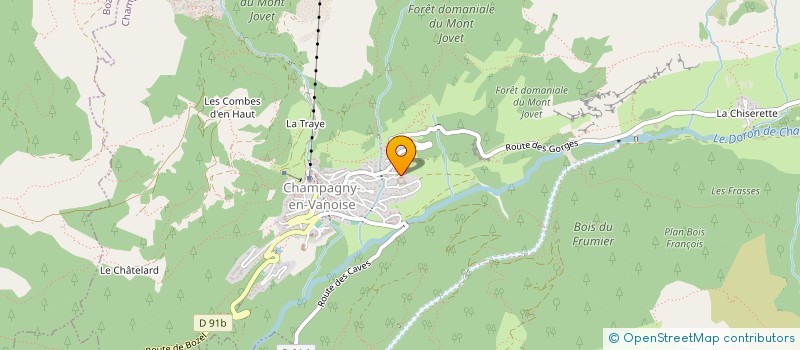localisation de l'entreprise MONSIEUR JULIEN CHEVALIER  CHAMPAGNY-EN-VANOISE