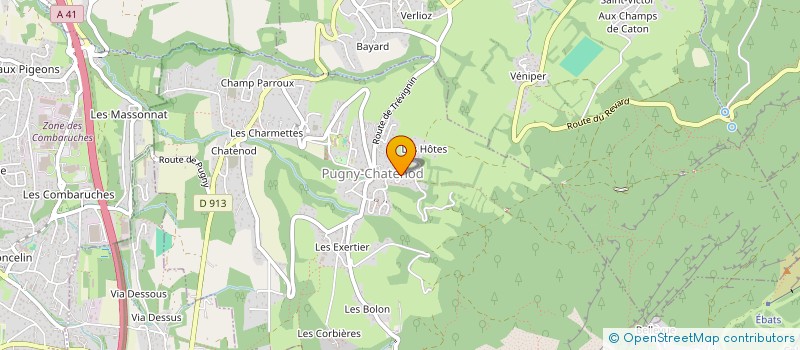 localisation de l'entreprise MONSIEUR JULIEN CHEVALLET  PUGNY-CHATENOD