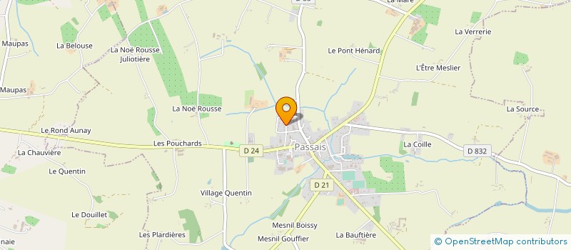 localisation de l'entreprise MONSIEUR JULIEN CHRETIEN à PASSAIS VILLAGES