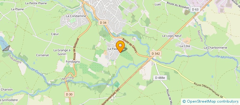 localisation de l'entreprise MONSIEUR JULIEN CLAVEL  MORNANT