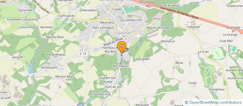 localisation de l'entreprise MONSIEUR JULIEN COAT à LOPERHET