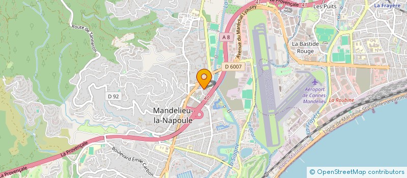 localisation de l'entreprise MONSIEUR JULIEN CODRON  MANDELIEU-LA-NAPOULE