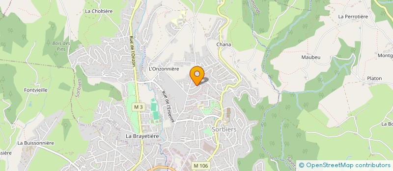 localisation de l'entreprise MONSIEUR JULIEN COSTAS  SORBIERS