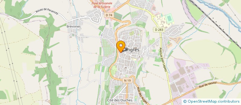 localisation de l'entreprise MONSIEUR JULIEN COTTET à LANGRES