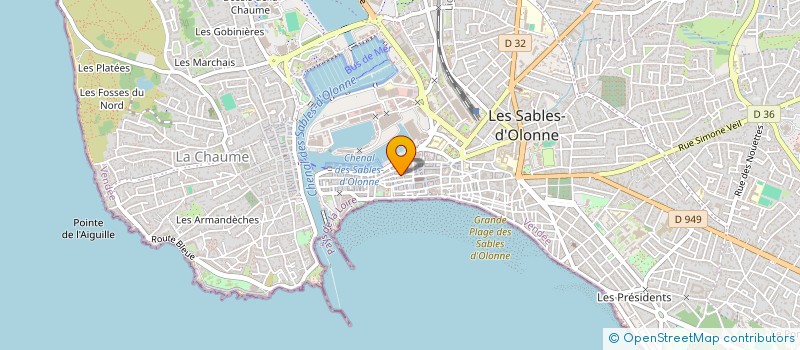 localisation de l'entreprise MONSIEUR JULIEN COUEDEL à LES SABLES D'OLONNE