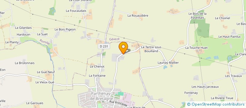 localisation de l'entreprise MONSIEUR JULIEN COURAUDON  PARTHENAY-DE-BRETAGNE