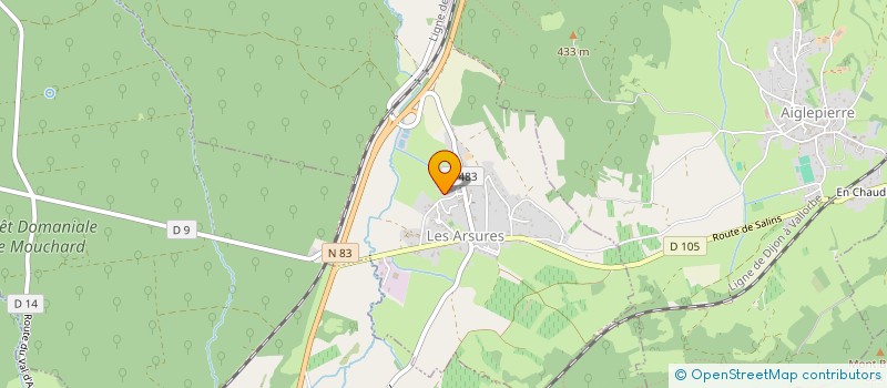 localisation de l'entreprise MONSIEUR JULIEN CRINQUAND  LES ARSURES