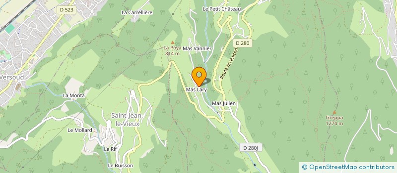 localisation de l'entreprise MONSIEUR JULIEN CURT - PALPANT  LA COMBE-DE-LANCEY