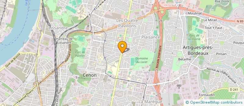 localisation de l'entreprise MONSIEUR JULIEN CUSSET  CENON