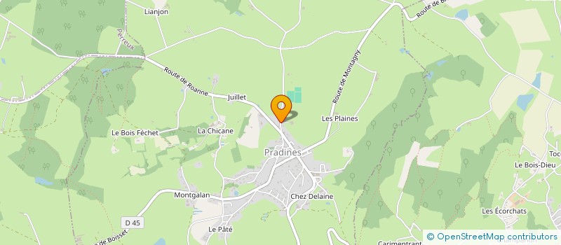 localisation de l'entreprise MONSIEUR JULIEN DANIERE  PRADINES