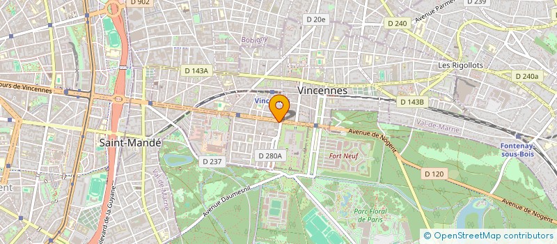 localisation de l'entreprise MONSIEUR JULIEN DAUMONT à VINCENNES