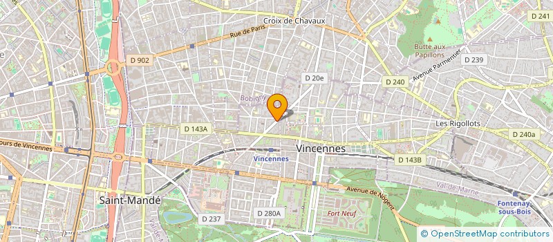 localisation de l'entreprise MONSIEUR JULIEN DAVID à VINCENNES